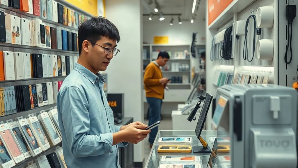 Nhập phụ kiện điện thoại cho cửa hàng